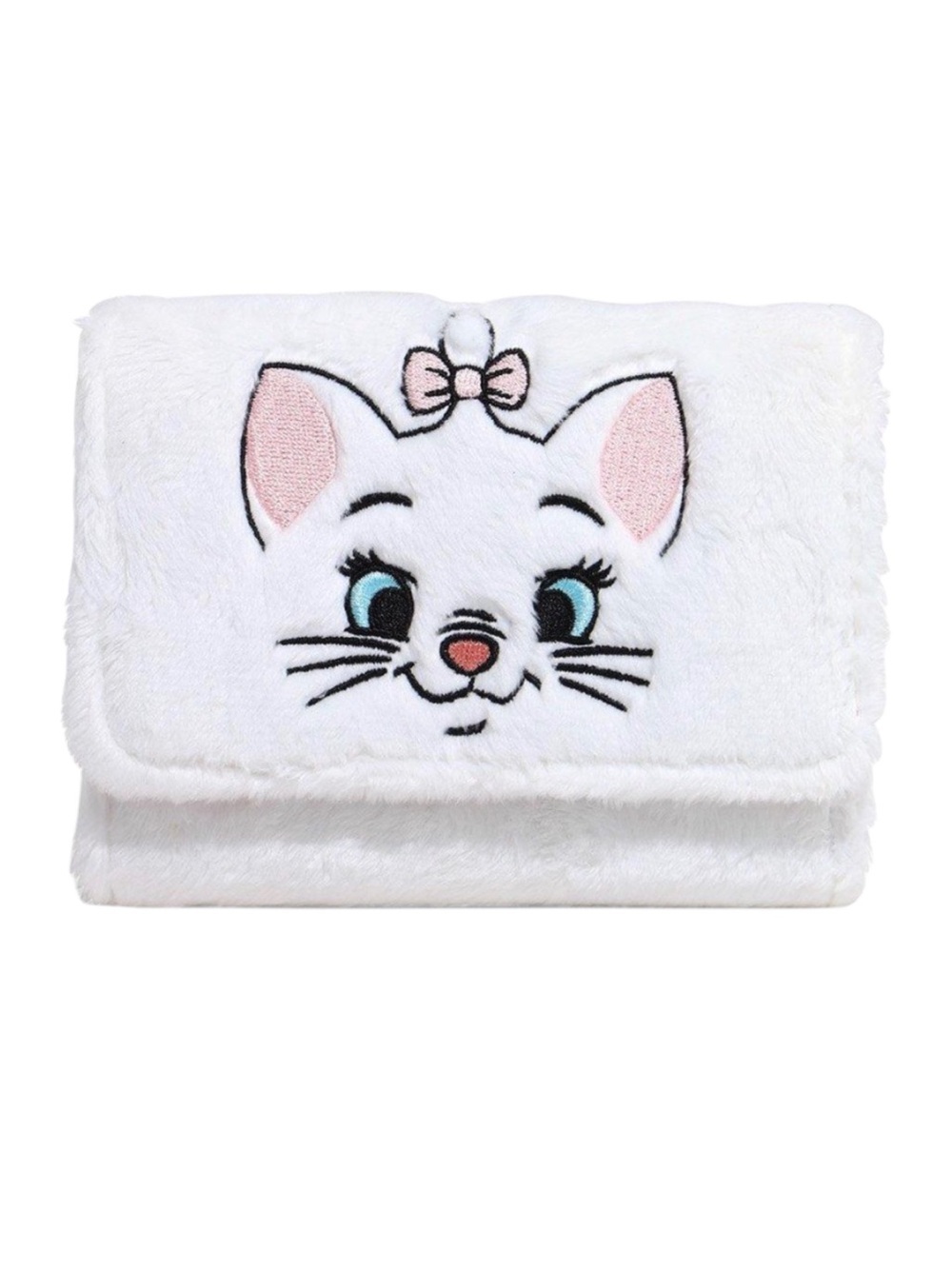 Loungefly Disney Aristocats Marie Fuzzy Wallet in White and Pink